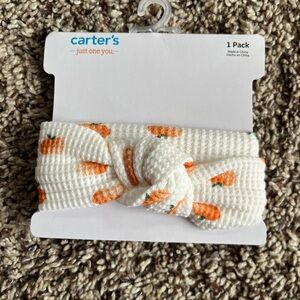 Carters Infant Headband - Fall - Halloween - Pumpkin - Orange - White